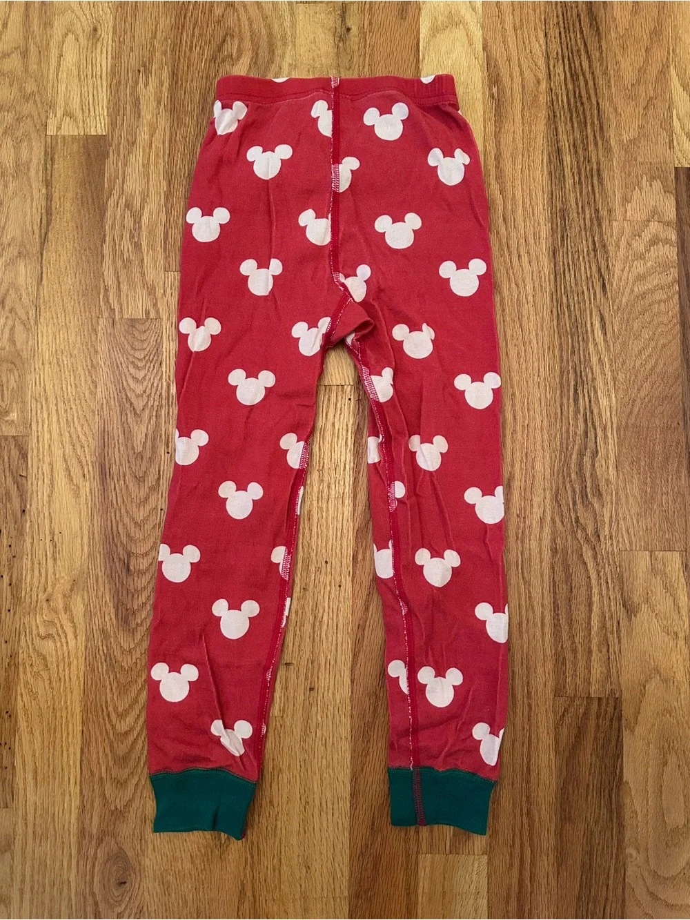 Hanna Andersson Disney Size 5 110 Red Mickey Mouse Pajama Set Holiday Christmas